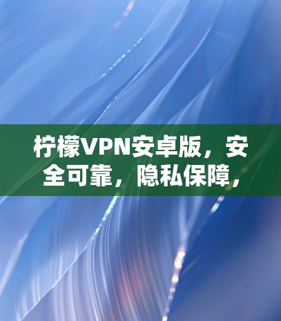 柠檬VPN安卓版，安全可靠，隐私保障，助力您的数据安全