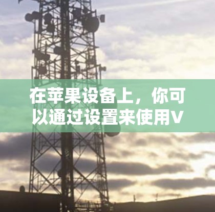 在苹果设备上，你可以通过设置来使用VPN功能。以下是具体的步骤