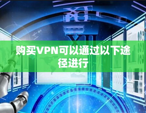 购买VPN可以通过以下途径进行