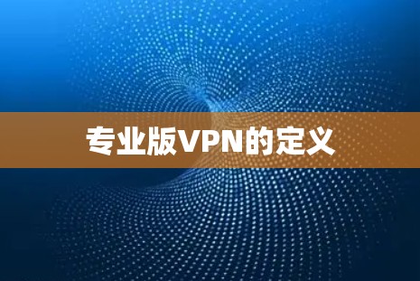 专业版VPN的定义