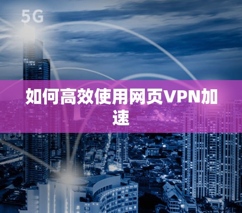 如何高效使用网页VPN加速