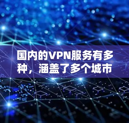 国内的VPN服务有多种，涵盖了多个城市和地区，如北京、上海、广州、深圳等。以下是几个主要的国内VPN服务