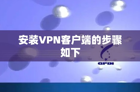 安装VPN客户端的步骤如下