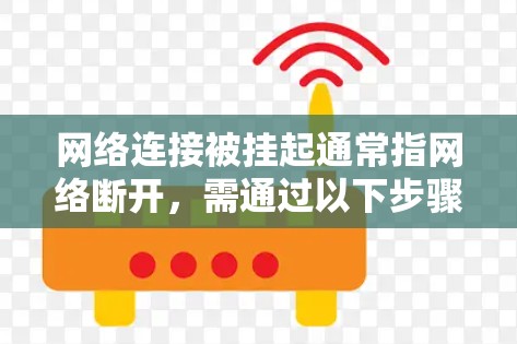 网络连接被挂起通常指网络断开，需通过以下步骤解决