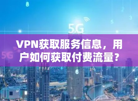 VPN获取服务信息，用户如何获取付费流量？