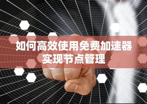 如何高效使用免费加速器实现节点管理