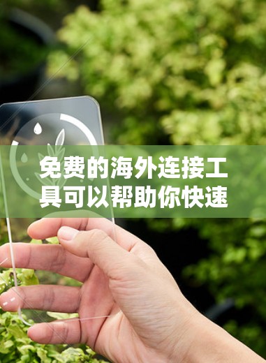免费的海外连接工具可以帮助你快速联系国际客户、合作伙伴或公司。以下是一些常见的免费海外连接工具及其特点