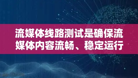 流媒体线路测试是确保流媒体内容流畅、稳定运行的关键步骤。以下是流媒体线路测试的基本方法和步骤