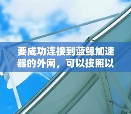 要成功连接到蓝鲸加速器的外网，可以按照以下步骤操作