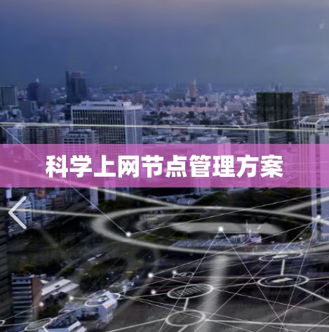 科学上网节点管理方案