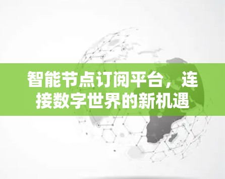 智能节点订阅平台，连接数字世界的新机遇