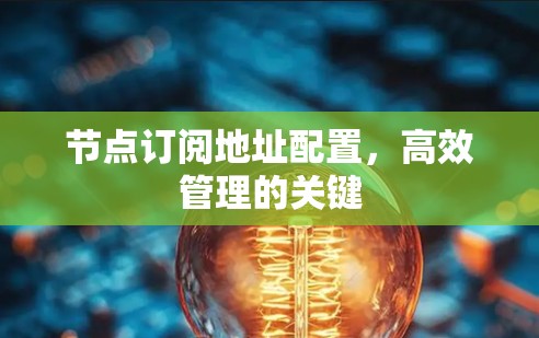 节点订阅地址配置，高效管理的关键