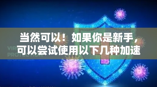 当然可以！如果你是新手，可以尝试使用以下几种加速器工具来提升网页加载速度