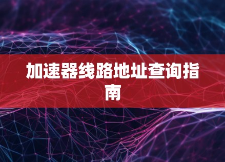 加速器线路地址查询指南