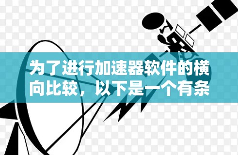 为了进行加速器软件的横向比较，以下是一个有条理的步骤指南
