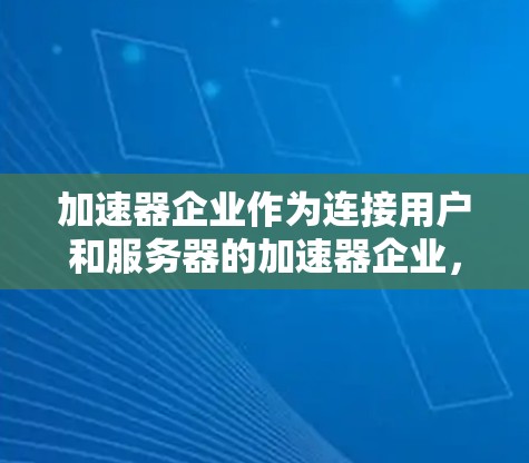 加速器企业作为连接用户和服务器的加速器企业，如果要确保其安全可靠地连接用户和服务器，需要采取以下措施
