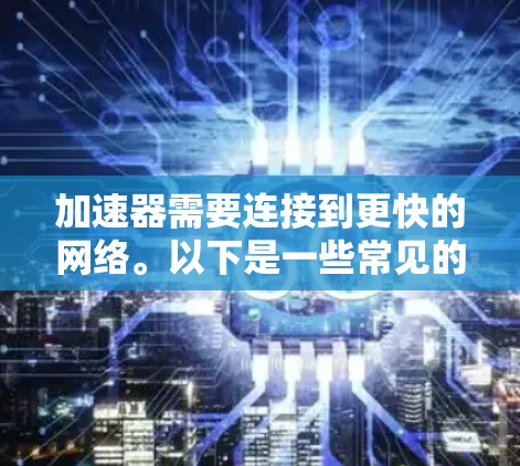 加速器需要连接到更快的网络。以下是一些常见的加速器和如何配置它们