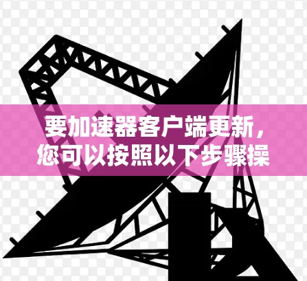 要加速器客户端更新，您可以按照以下步骤操作