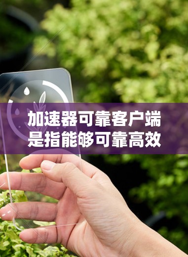 加速器可靠客户端是指能够可靠高效地加速网络或处理数据流的客户端工具。以下是关于加速器可靠客户端的详细信息